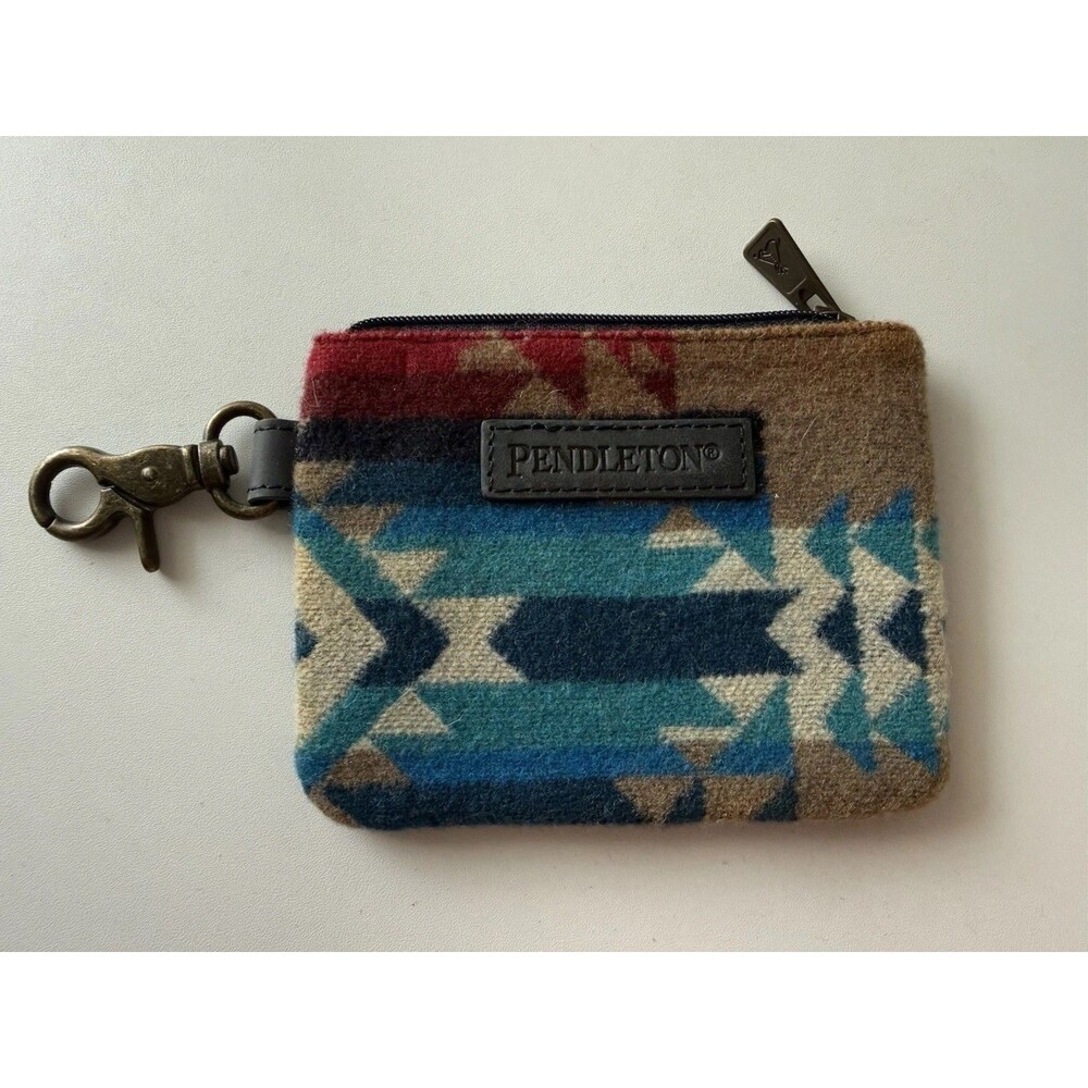 Pendleton Zipper Wallet Pouch Bag Coin Purse Native American Wool Southwestern